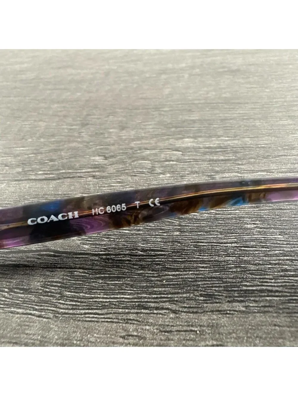 Coach Eyeglasses Hc6065 5288 Confetti Purple Rectangle FRAMES ONLY 51-17-135